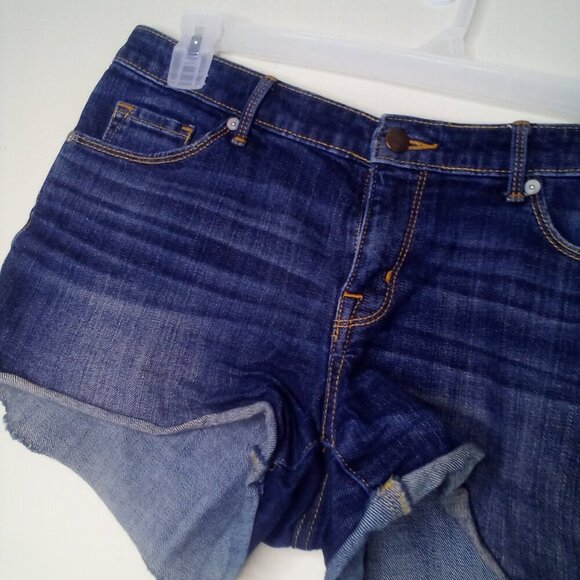 Mossimo Shorts Women 10 Mid Rise Midi Denim Blue - Picture 7 of 14